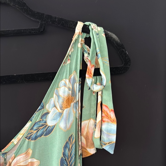 FARM for Anthropology Floral V-Neck Wrap Dress - Large - Picture 6 of 10